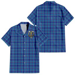 Mercer Tartan Hawaiian Shirt with Family Crest