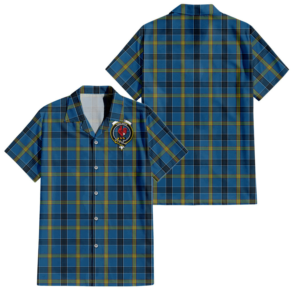 Laing Tartan Hawaiian Shirt with Family Crest