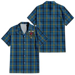 Laing Tartan Hawaiian Shirt with Family Crest
