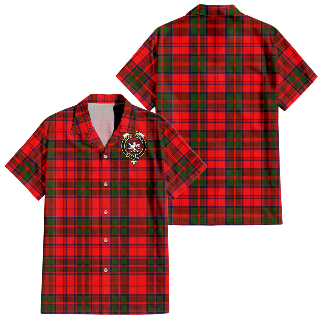 Heron Tartan Hawaiian Shirt with Family Crest