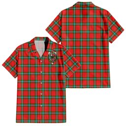 MacLaine (McLaine) Tartan Hawaiian Shirt with Family Crest