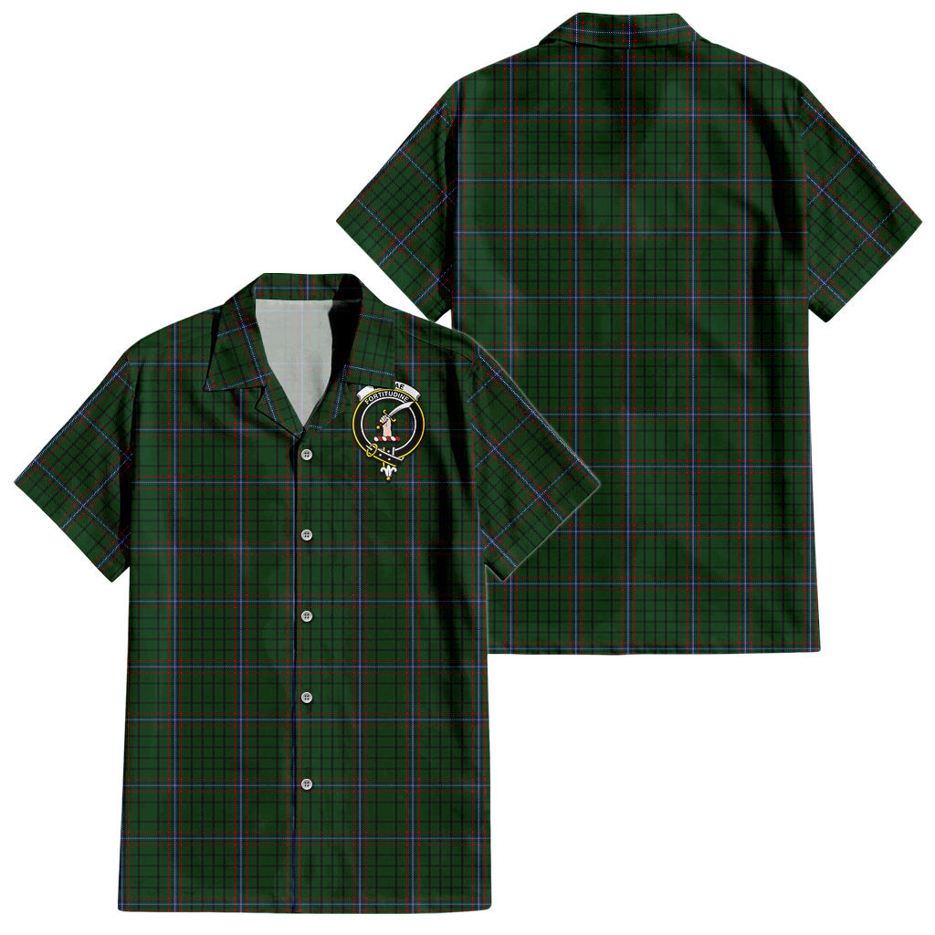 MacRae (McRae) Tartan Hawaiian Shirt with Family Crest