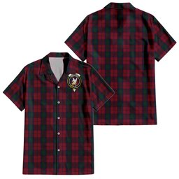 Lindsay Tartan Hawaiian Shirt with Family Crest