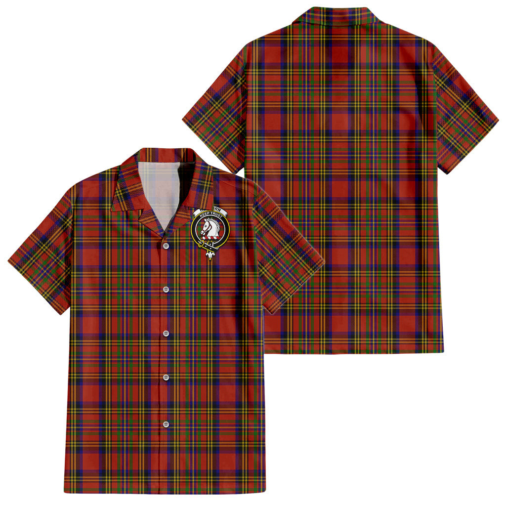 Hepburn Tartan Hawaiian Shirt with Family Crest
