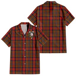 Hepburn Tartan Hawaiian Shirt with Family Crest