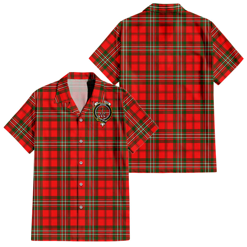 Langlands Tartan Hawaiian Shirt with Family Crest