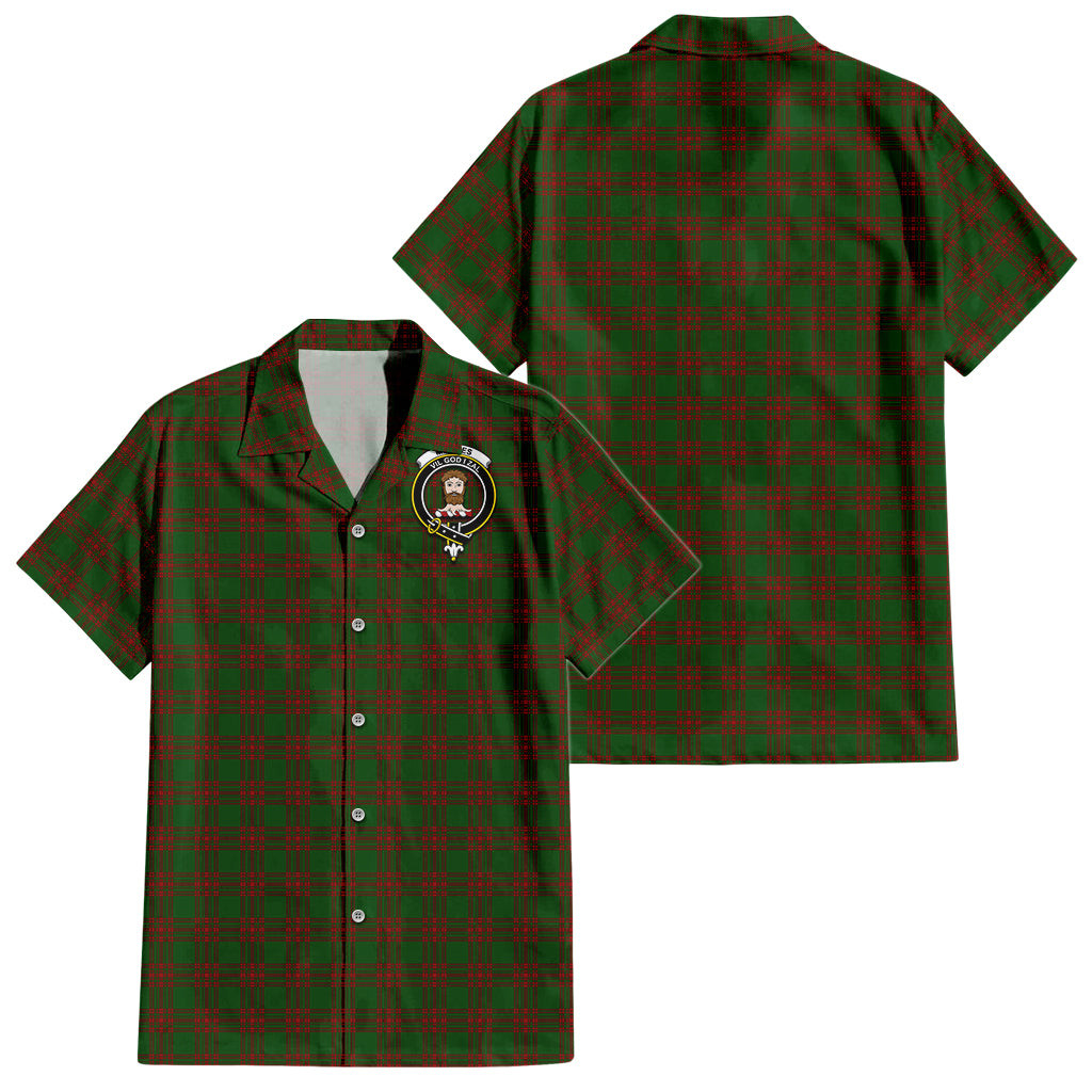 Menzies Tartan Hawaiian Shirt with Family Crest