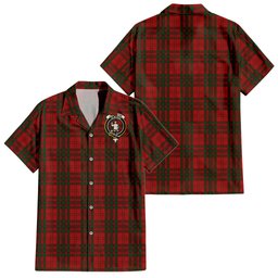 Livingstone Tartan Hawaiian Shirt with Family Crest