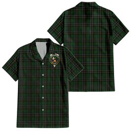 MacAlpine (MacAlpin) Tartan Hawaiian Shirt with Family Crest