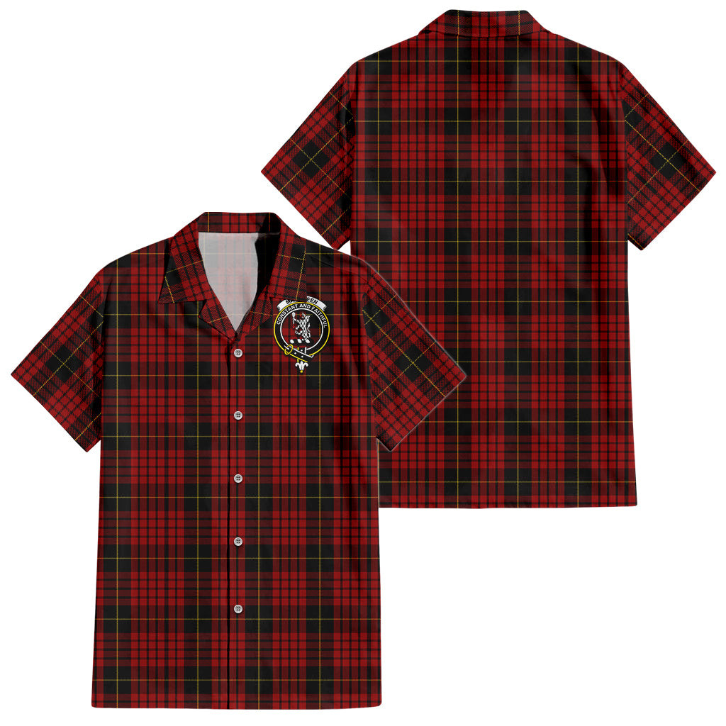 MacQueen (McQueen) Tartan Hawaiian Shirt with Family Crest