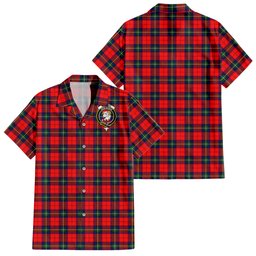 Ruthven Tartan Hawaiian Shirt with Family Crest