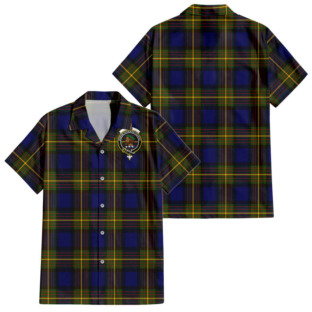 Muir Tartan Hawaiian Shirt with Family Crest