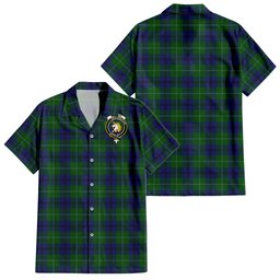 Oliphant Tartan Hawaiian Shirt with Family Crest