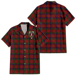 Robertson Tartan Hawaiian Shirt with Family Crest