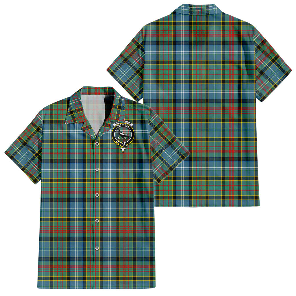 Walkinshaw Tartan Hawaiian Shirt with Family Crest