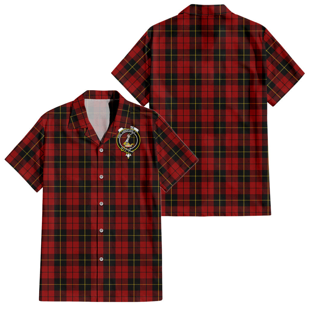 Wallace Tartan Hawaiian Shirt with Family Crest