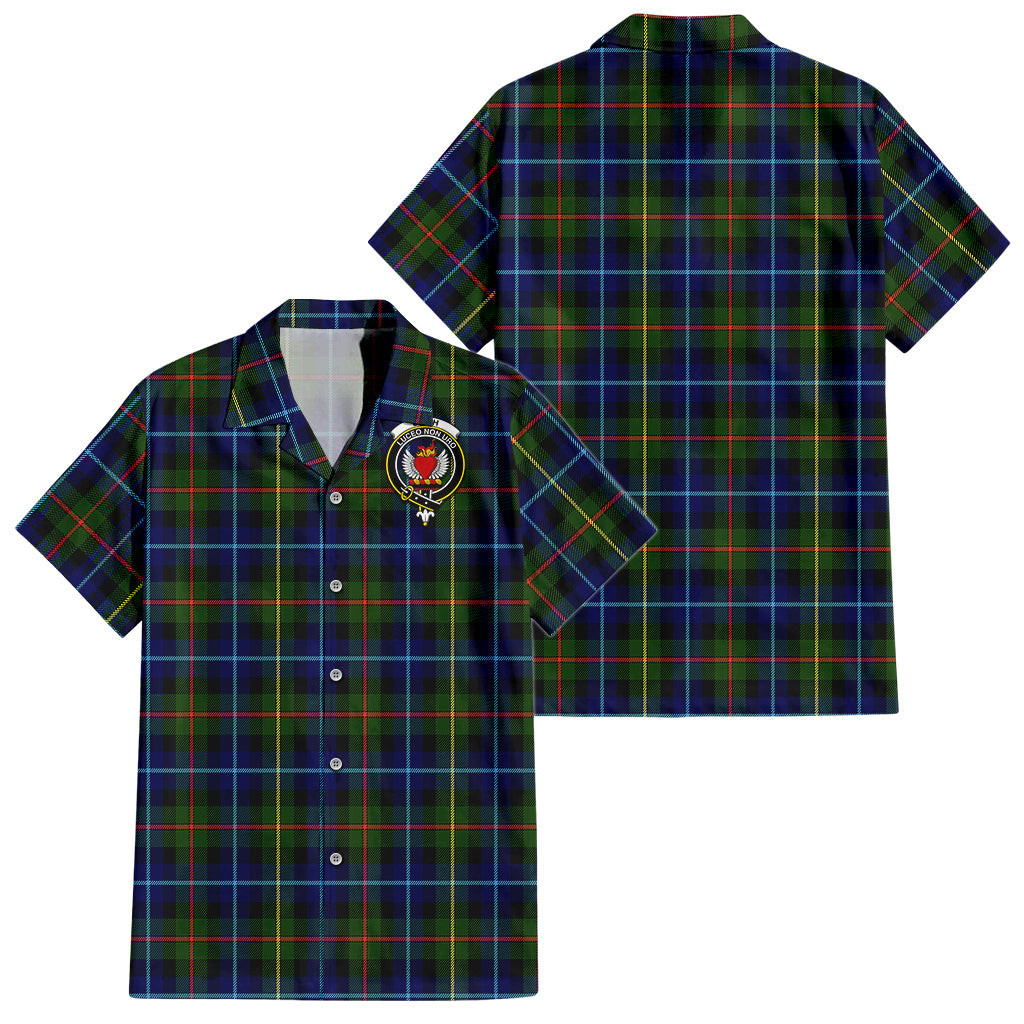Smith Tartan Hawaiian Shirt with Family Crest