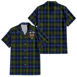 Smith Tartan Hawaiian Shirt with Family Crest