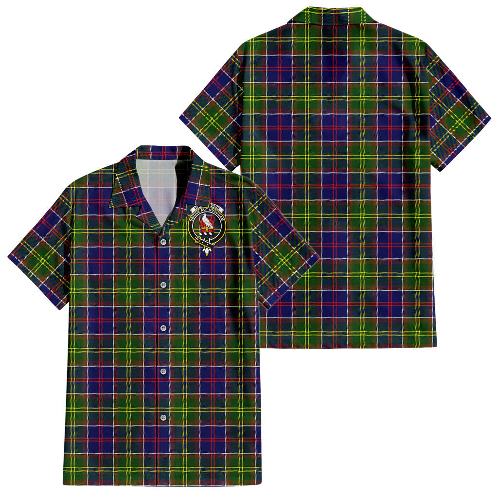 Whitefoord Tartan Hawaiian Shirt with Family Crest