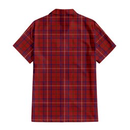 Rose Tartan Hawaiian Shirt with Family Crest