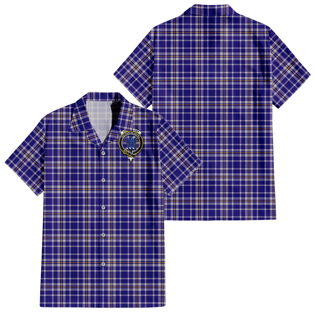 Ochterlony Tartan Hawaiian Shirt with Family Crest
