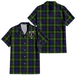 Watson Tartan Hawaiian Shirt with Family Crest