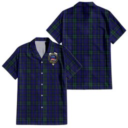 Weir Tartan Hawaiian Shirt with Family Crest