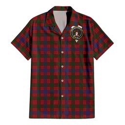 Ross Tartan Hawaiian Shirt with Family Crest