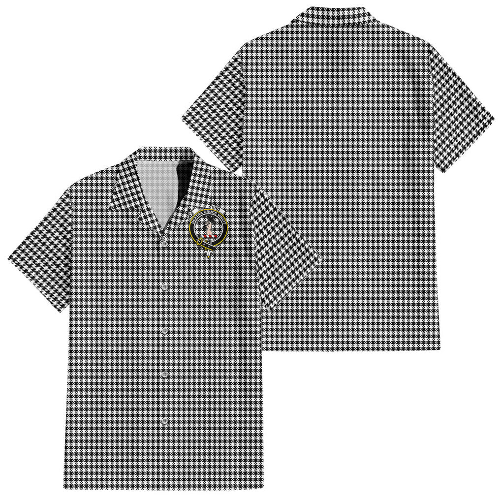 Shepherd Tartan Hawaiian Shirt with Family Crest