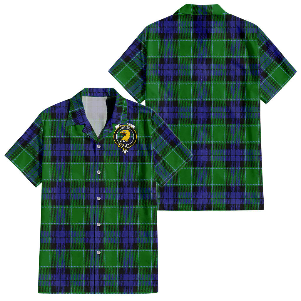Haldane Tartan Hawaiian Shirt with Family Crest