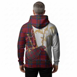 MacGilvery (McGilvery) Tartan Family Crest Hoodie Bagpipes with Scottish Thistle