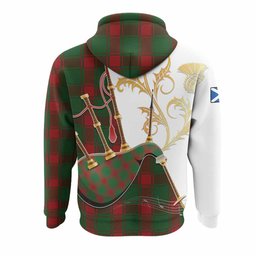 Middleton Tartan Family Crest Hoodie Bagpipes with Scottish Thistle