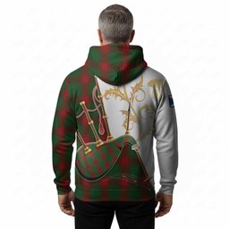 Middleton Tartan Family Crest Hoodie Bagpipes with Scottish Thistle