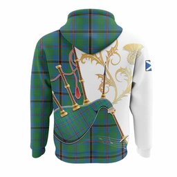 Snodgrass Tartan Family Crest Hoodie Bagpipes with Scottish Thistle