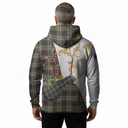 Swinton Tartan Family Crest Hoodie Bagpipes with Scottish Thistle