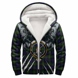 Gunn Tartan Crest Sherpa Hoodie Ferocious Lion Style
