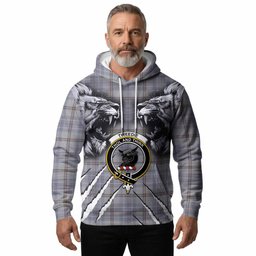 Tweedie Tartan Crest Hoodie Ferocious Lion Style