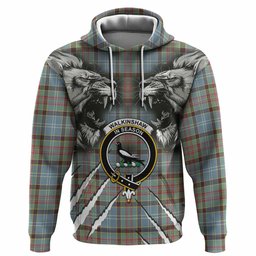 Walkinshaw Tartan Crest Hoodie Ferocious Lion Style