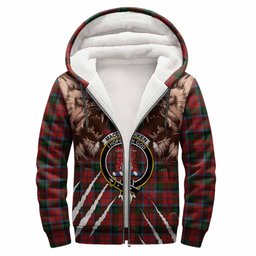 MacCracken (McCracken) Tartan Crest Sherpa Hoodie Ferocious Lion Style
