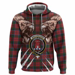 MacCracken (McCracken) Tartan Crest Hoodie Ferocious Lion Style