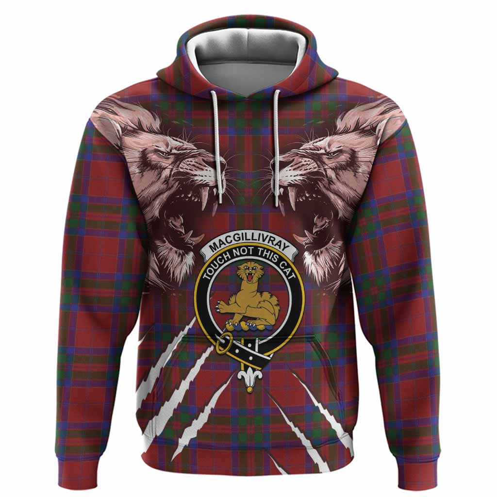 MacGillivray (McGillivray) Tartan Crest Hoodie Ferocious Lion Style