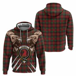MacNicol (McNicol) Tartan Crest Hoodie Ferocious Lion Style
