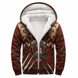 MacQuarrie (McQuarrie) Tartan Crest Sherpa Hoodie Ferocious Lion Style