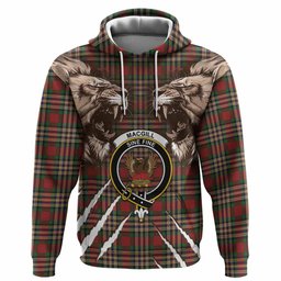 MacGill (MakGill) Tartan Crest Hoodie Ferocious Lion Style