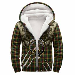 MacMillan (McMillan) Tartan Crest Sherpa Hoodie Ferocious Lion Style
