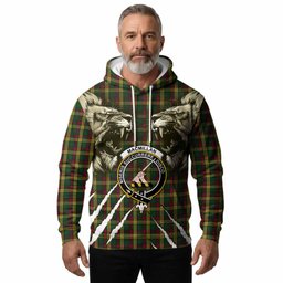 MacMillan (McMillan) Tartan Crest Hoodie Ferocious Lion Style