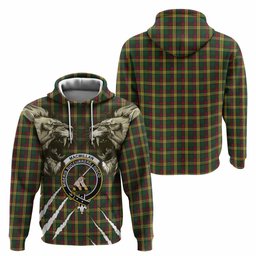 MacMillan (McMillan) Tartan Crest Hoodie Ferocious Lion Style