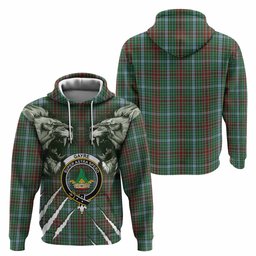 Gayre Tartan Crest Hoodie Ferocious Lion Style