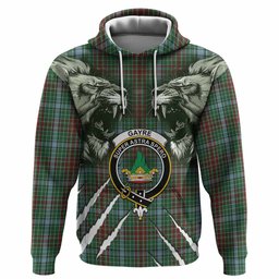 Gayre Tartan Crest Hoodie Ferocious Lion Style