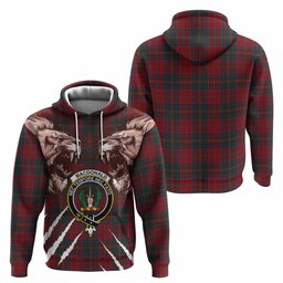 MacDonald (McDonald) of Glencoe Tartan Crest Hoodie Ferocious Lion Style